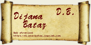 Dijana Bataz vizit kartica